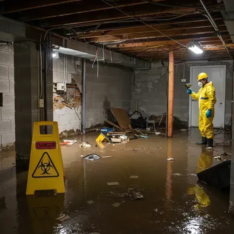 Flooded Basement Electrical Hazard in Glasgow, KY Property